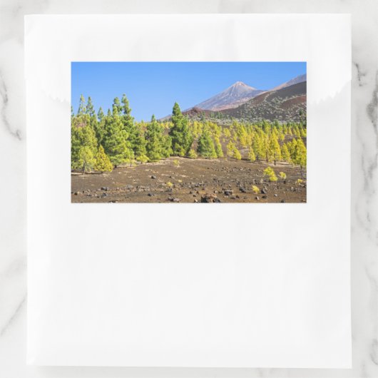 Nationalpark Teide Landschaft Teneriffa Rechteckiger Aufkleber (Tasche)