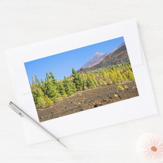 Nationalpark Teide Landschaft Teneriffa Rechteckiger Aufkleber (Umschlag)