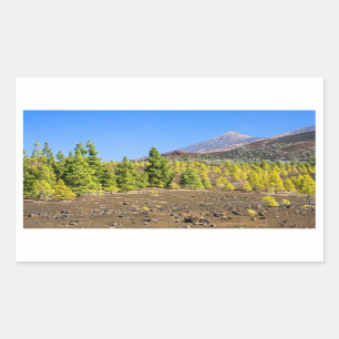 Nationalpark Teide Landschaft Teneriffa Rechteckiger Aufkleber