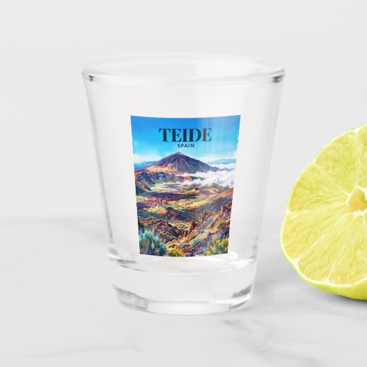 Nationalpark Teide Spanien Schnapsglas (Vorderseite)