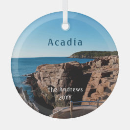 Nationalpark Thunder Hole Acadia Ornament Aus Glas