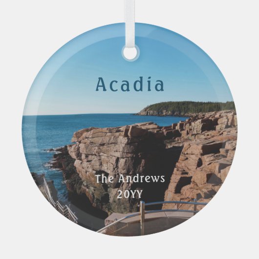 Nationalpark Thunder Hole Acadia Ornament Aus Glas (Vorderseite)