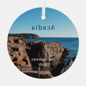 Nationalpark Thunder Hole Acadia Ornament Aus Glas (Rückseite)