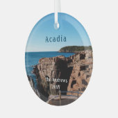 Nationalpark Thunder Hole Acadia Ornament Aus Glas (Vorderseite links)