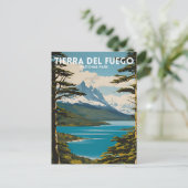 Nationalpark Tierra del Fuego Vintag Postkarte (Stehend Vorderseite)