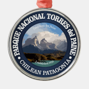 Nationalpark Torres Del Paine Silbernes Ornament