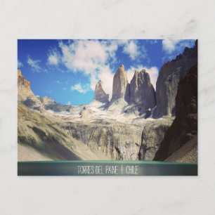Nationalpark Torres Del Paine Wird Chile Postkarte