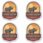 Nationalpark Ujung Kulon Indonesien Aufkleber (Vorderseite)