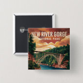Nationalpark und Erhaltung der New River Gorge Button (Vorne & Hinten)