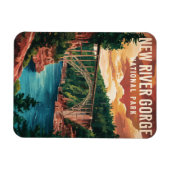 Nationalpark und Erhaltung der New River Gorge Magnet (Horizontal)