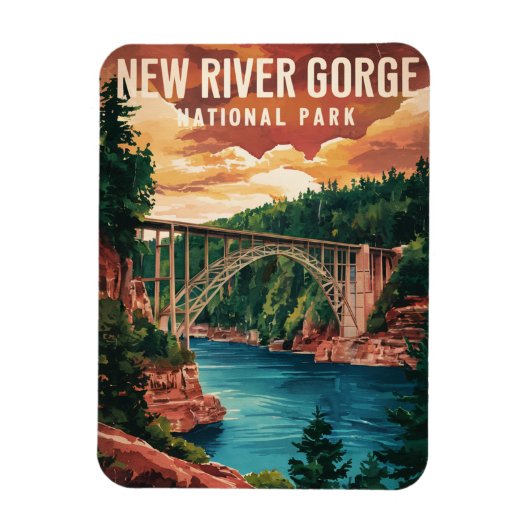 Nationalpark und Erhaltung der New River Gorge Magnet (Vertikal)