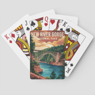 Nationalpark und Erhaltung der New River Gorge Spielkarten