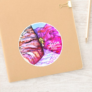 Nationalpark Utah Narrows Wasserfarbe Aufkleber