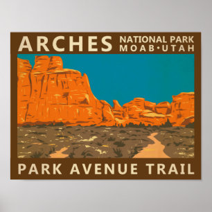 Nationalpark Utah Park Avenue Parco Civico-Ciani Poster