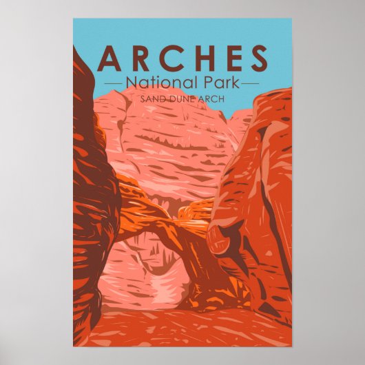 Nationalpark Utah Sand Dune Vintag Poster (Vorne)
