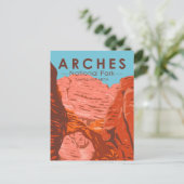 Nationalpark Utah Sand Dune Vintag Postkarte (Stehend Vorderseite)