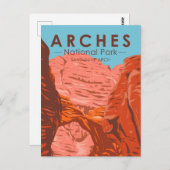 Nationalpark Utah Sand Dune Vintag Postkarte (Vorne/Hinten)