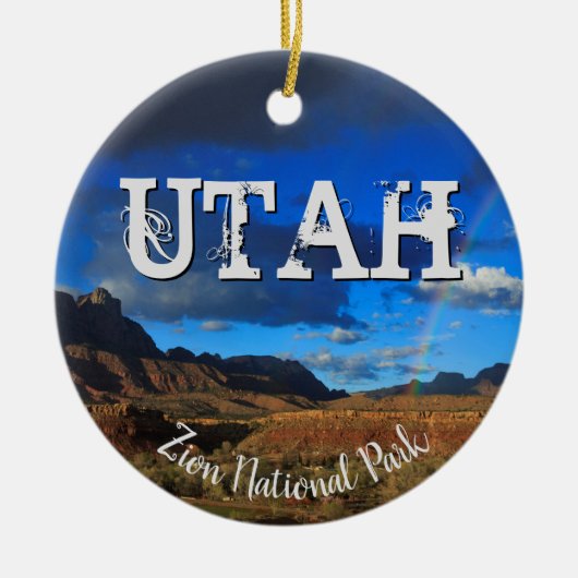 Nationalpark Utahs Zion Keramik Ornament (Vorne)