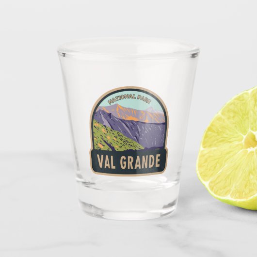 Nationalpark Val Grande Vintag Schnapsglas (Vorderseite)
