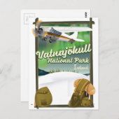 Nationalpark Vatnajökull Island Postkarte (Vorne/Hinten)