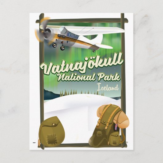 Nationalpark Vatnajökull Island Postkarte (Vorderseite)