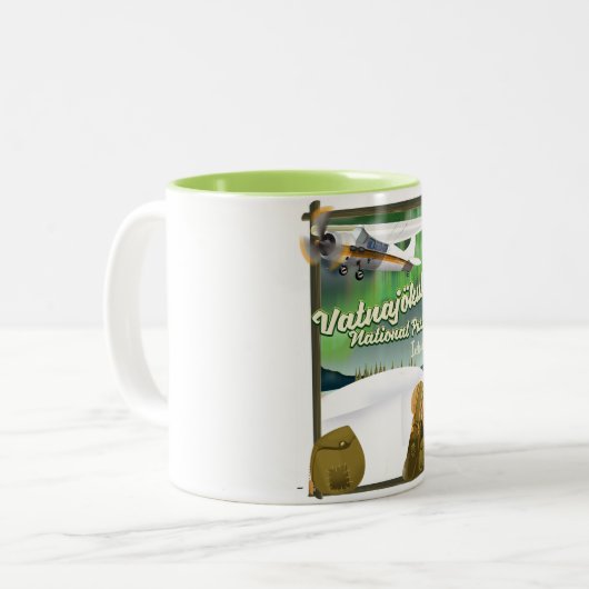 Nationalpark Vatnajökull Island Zweifarbige Tasse (Vorderseite Links)