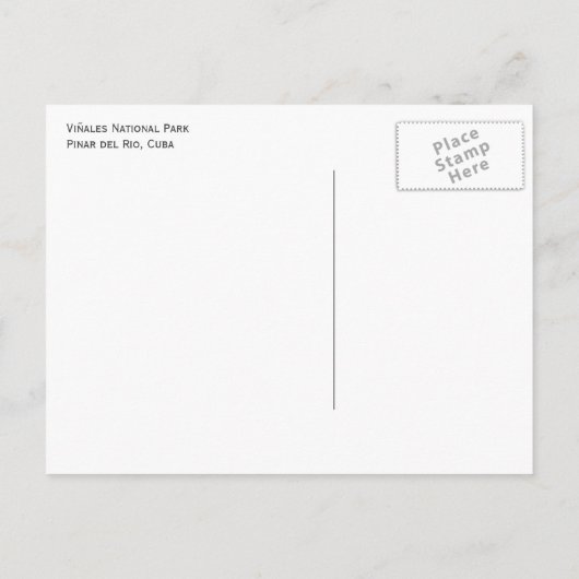 Nationalpark Viñales, Pinar del Rio, Kuba Postkarte (Rückseite)