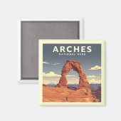 Nationalpark Vintag Arches Magnet (Vorderseite/Rückseite)