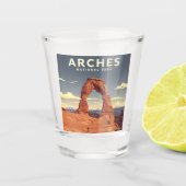 Nationalpark Vintag Arches Schnapsglas (Vorderseite)