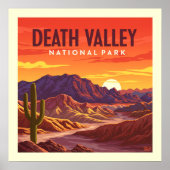 Nationalpark Vintag Death Valley Poster (Vorne)