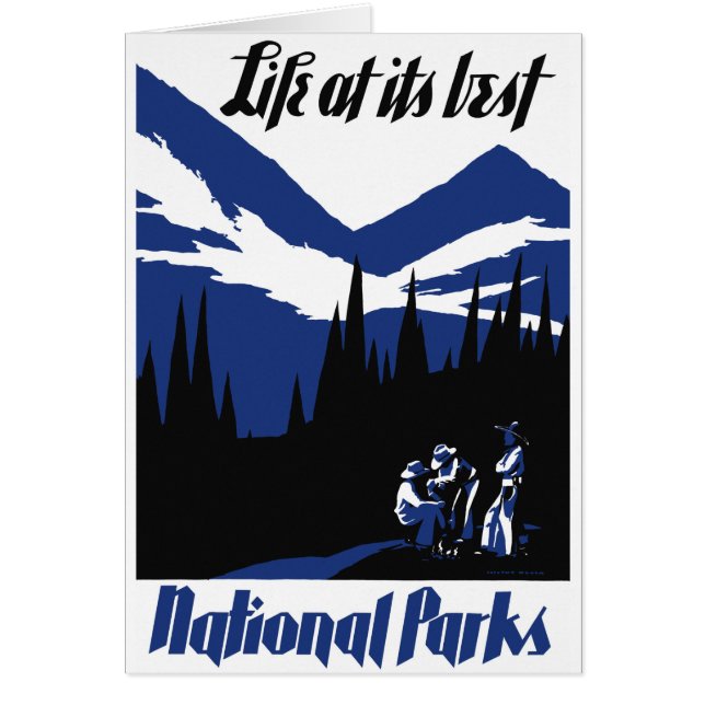 Nationalpark-Vintages Plakat USA wieder (Vorne)