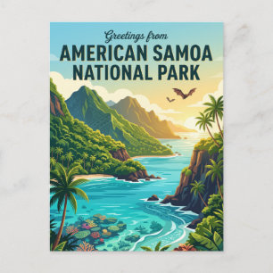 Nationalpark von Amerikanisch-Samoa Postkarte