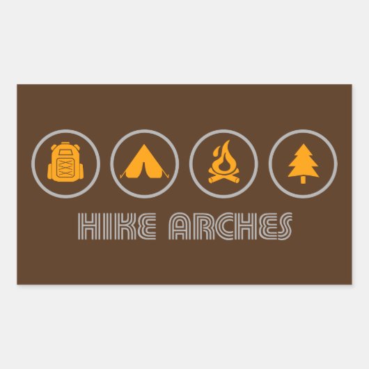 Nationalpark Wandern Rechteckiger Aufkleber (Vorderseite)