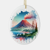 Nationalpark Wassercolor Hawaii Keramik Ornament (Rechts)