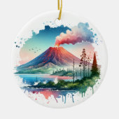 Nationalpark Wassercolor Hawaii Keramik Ornament (Vorne)