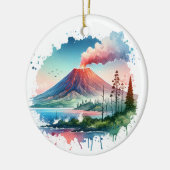 Nationalpark Wassercolor Hawaii Keramik Ornament (Links)