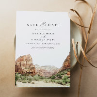 Nationalpark Wasserfarbe Zion Save the Date