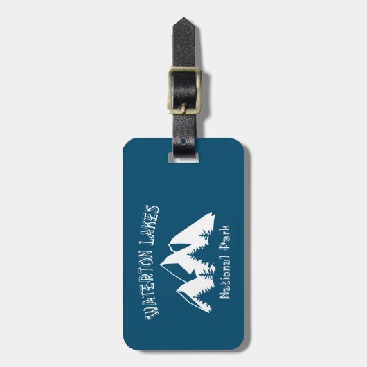 Nationalpark Waterton Lakes Gepäckanhänger (Vorderseite vertikal)