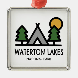Nationalpark Waterton Lakes Ornament Aus Metall