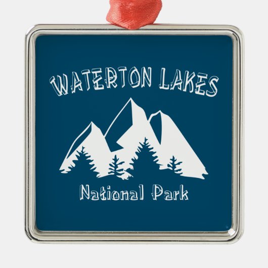 Nationalpark Waterton Lakes Ornament Aus Metall (Vorne)
