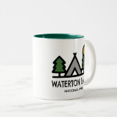 Nationalpark Waterton Lakes Zweifarbige Tasse (VorderseiteRechts)