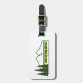 Nationalpark Waterton Seen Grüne Streifen Gepäckanhänger (Vorderseite vertikal)