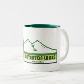 Nationalpark Waterton Seen Grüne Streifen Zweifarbige Tasse (VorderseiteRechts)