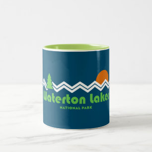 Nationalpark Waterton Seen Retro Zweifarbige Tasse