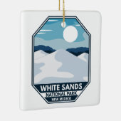 Nationalpark Weißer Sand Minimal Retro Emblem Keramikornament (Rechts)