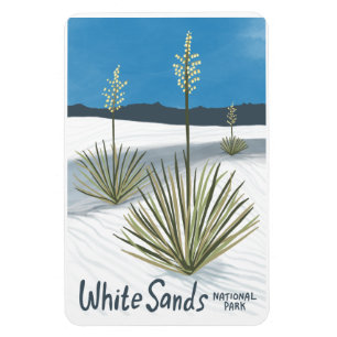 Nationalpark Weißer Sand New Mexico Gypsum Yucca Magnet