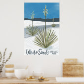Nationalpark Weißer Sand New Mexico Gypsum Yucca Poster (Küche)