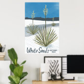 Nationalpark Weißer Sand New Mexico Gypsum Yucca Poster (Heimbüro)