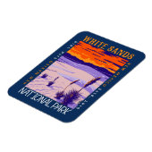 Nationalpark Weißer Sand Vintag beängstigend Magnet (Linke Seite)