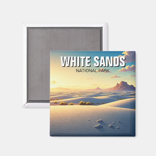 Nationalpark White Sands Magnet (Vorderseite/Rückseite)
